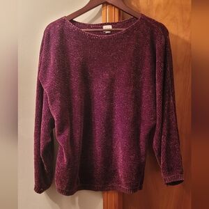a new day Women's Burgundy Crew Neck Sweater